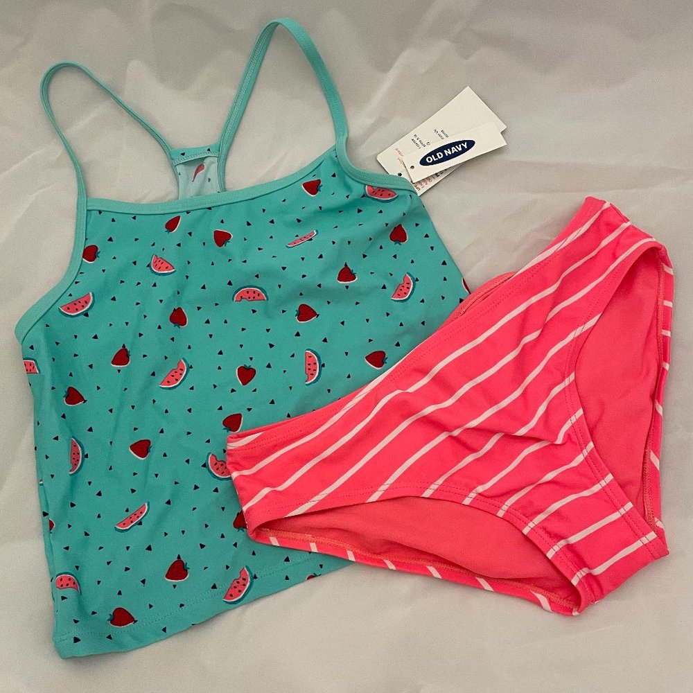 Old Navy Girl's XL Tankini Swim Set